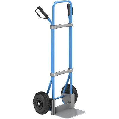 Sackkarre, blau, Schaufel-BxT 280 x 250 mm, verzinkt, Luftbereifung, ab 5 Stk eurokraft pro Sackkarre, blau, Schaufel-BxT 280 x 250 mm, verzinkt, Luftbereifung, ab 5 Stk eurokraft pro