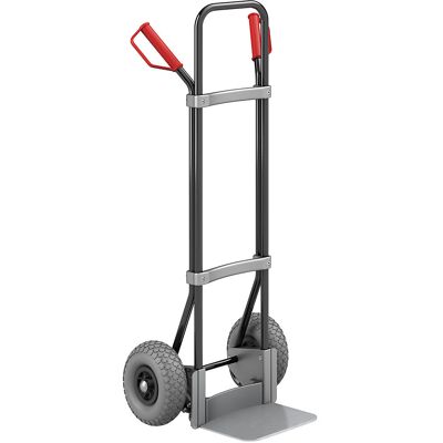 Sackkarre, schwarz, Schaufel-BxT 280 x 250 mm, verzinkt, PU-Bereifung, ab 5 Stk eurokraft pro Sackkarre, schwarz, Schaufel-BxT 280 x 250 mm, verzinkt, PU-Bereifung, ab 5 Stk eurokraft pro