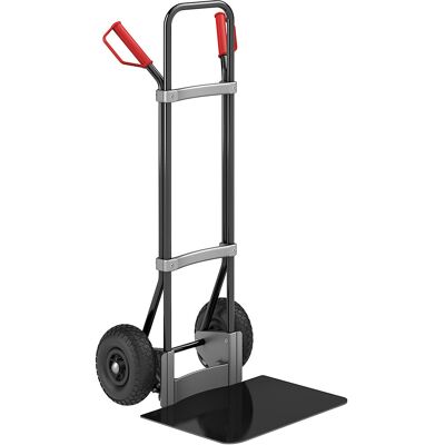 Sackkarre, schwarz, Schaufel-BxT 450 x 500 mm, schwarz, Luftbereifung, ab 5 Stk eurokraft pro Sackkarre, schwarz, Schaufel-BxT 450 x 500 mm, schwarz, Luftbereifung, ab 5 Stk eurokraft pro