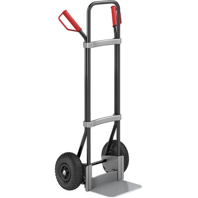 Sackkarre, schwarz, Schaufel-BxT 280 x 250 mm, verzinkt, Luftbereifung, ab 5 Stk eurokraft pro Sackkarre, schwarz, Schaufel-BxT 280 x 250 mm, verzinkt, Luftbereifung, ab 5 Stk eurokraft pro