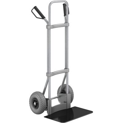 Sackkarre, verzinkt, Schaufel-BxT 450 x 350 mm, schwarz, PU-Bereifung, ab 5 Stk eurokraft pro Sackkarre, verzinkt, Schaufel-BxT 450 x 350 mm, schwarz, PU-Bereifung, ab 5 Stk eurokraft pro
