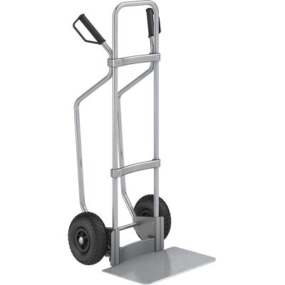 Sackkarre mit Kufen, verzinkt, Schaufel-BxT 450 x 350 mm, verzinkt, Luftbereifung, ab 5 Stk eurokraft pro Sackkarre mit Kufen, verzinkt, Schaufel-BxT 450 x 350 mm, verzinkt, Luftbereifung, ab 5 Stk eurokraft pro