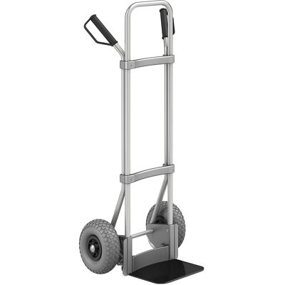Aluminium-Sackkarre, Schaufel-BxT 280 x 250 mm, schwarz, PU-Bereifung, ab 5 Stk eurokraft pro Aluminium-Sackkarre, Schaufel-BxT 280 x 250 mm, schwarz, PU-Bereifung, ab 5 Stk eurokraft pro