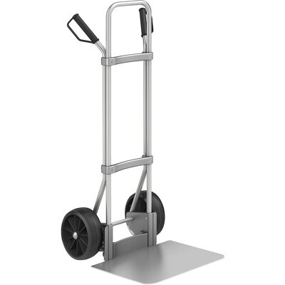 Aluminium-Sackkarre, Schaufel-BxT 450 x 500 mm, Alu, Vollgummibereifung, ab 5 Stk eurokraft pro Aluminium-Sackkarre, Schaufel-BxT 450 x 500 mm, Alu, Vollgummibereifung, ab 5 Stk eurokraft pro