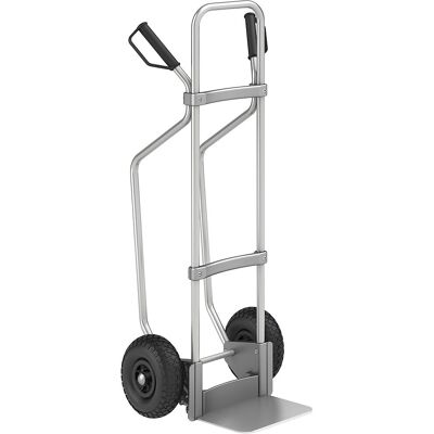 Aluminium-Sackkarre mit Kufen, Schaufel-BxT 280 x 250 mm, Alu, Luftbereifung, ab 5 Stk eurokraft pro Aluminium-Sackkarre mit Kufen, Schaufel-BxT 280 x 250 mm, Alu, Luftbereifung, ab 5 Stk eurokraft pro