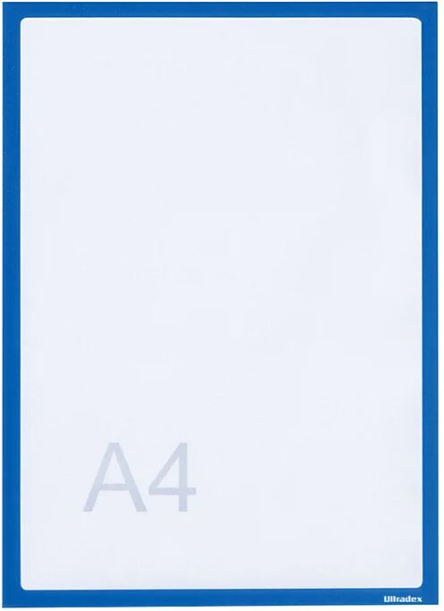 Infotaschen für Adhäsionshaftung DIN A4, BxH 225 x 312 mm Rahmen blau, VE 5 Stk