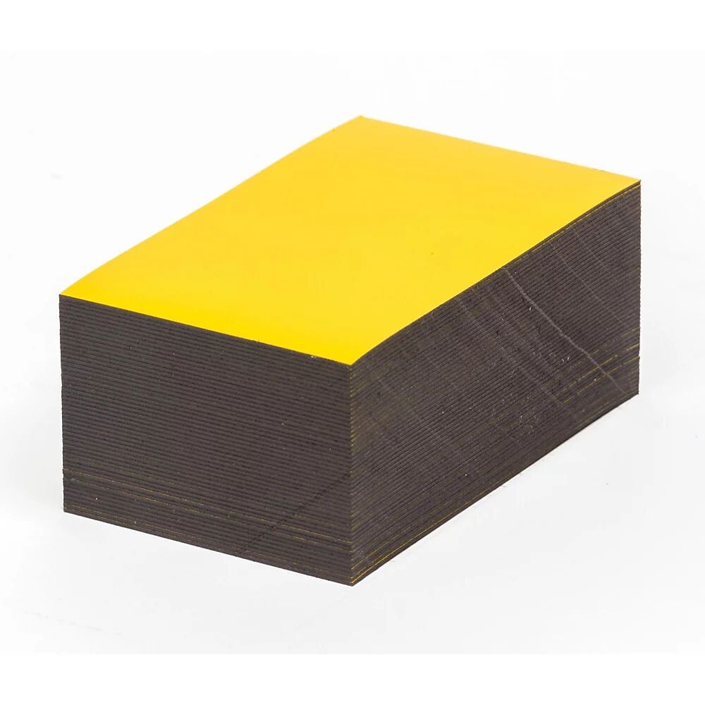 Magnet-Lagerschilder gelb HxB 30 x 100 mm, VE 100 Stk