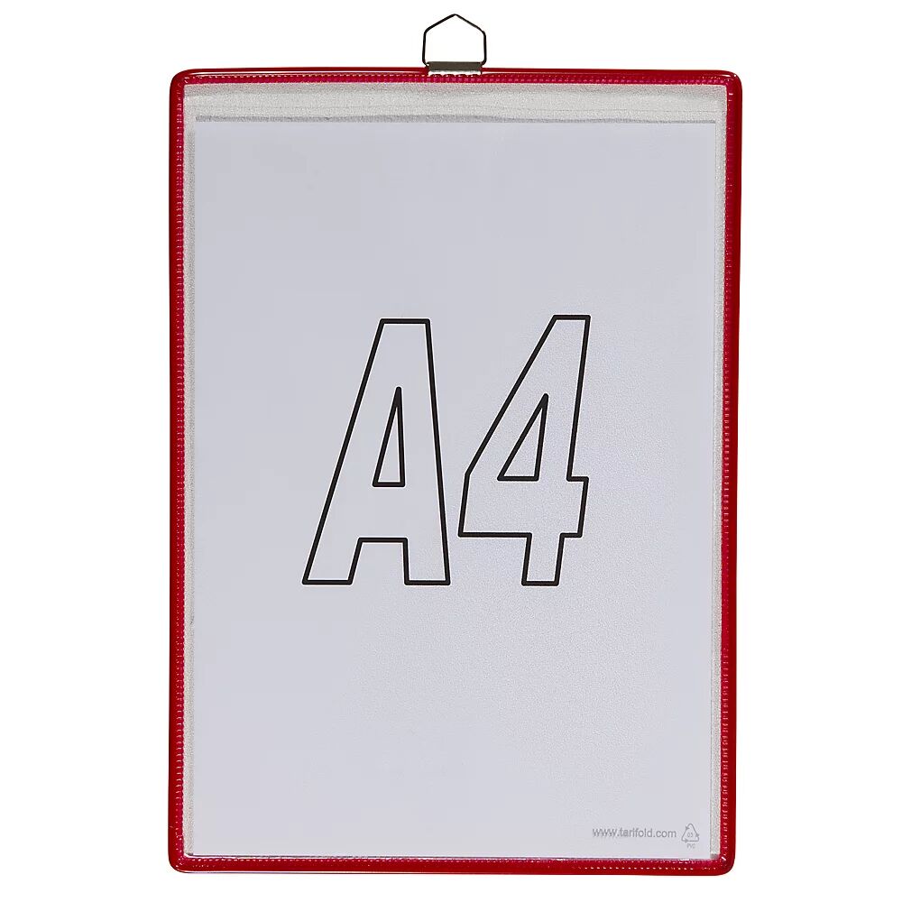 Tarifold Hänge-Klarsichttasche für Format DIN A4 rot, VE 10 Stk