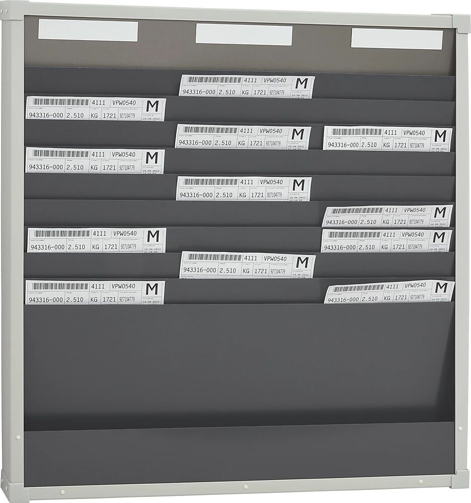 EICHNER Kartensortiertafelsystem 10 Fächer, Höhe 750 mm mit 3 Reihen