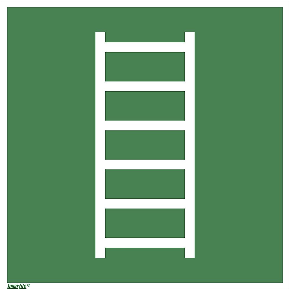 Rettungszeichen Fluchtleiter, VE 10 Stk Folie, 200 x 200 mm