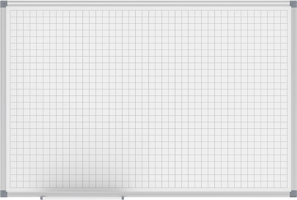MAUL Rastertafel MAULstandard, weiß Raster 20 x 20 mm BxH 900 x 600 mm