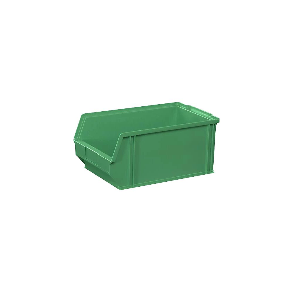 Sichtlagerkasten aus Polystyrol Außen- / Innenlänge 350 / 300 mm BxH 209 x 150 mm, VE 20 Stk, grün