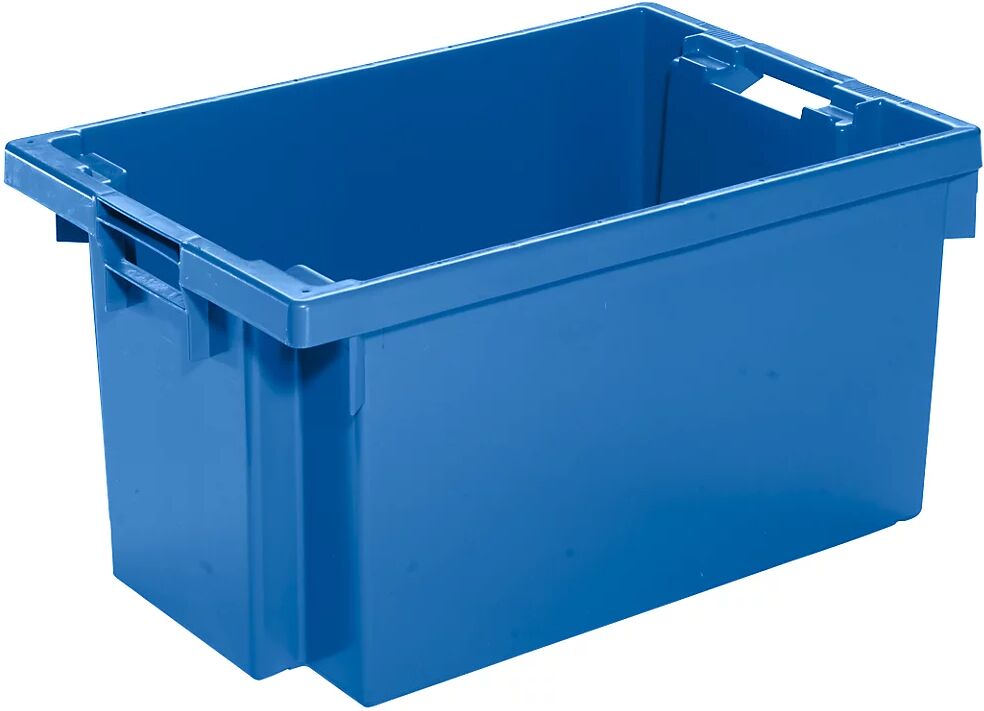 Drehstapelbehälter aus HDPE Inhalt 50 l Wände und Boden geschlossen, blau