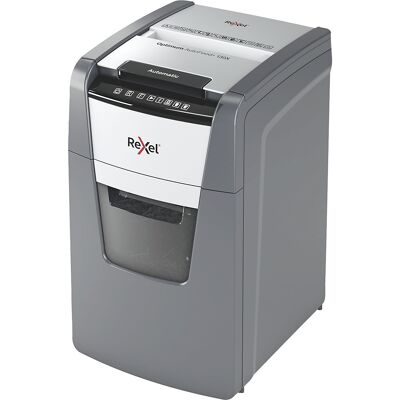 Aktenvernichter Optimum AutoFeed+ 130X, Auffangvolumen 44 l, Partikel, 8 Blatt Rexel Aktenvernichter Optimum AutoFeed+ 130X, Auffangvolumen 44 l, Partikel, 8 Blatt Rexel