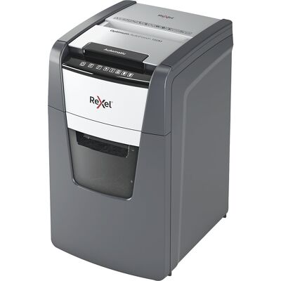 Aktenvernichter Optimum AutoFeed+ 150M, Auffangvolumen 44 l, Mikroschnitt, 6 Blatt Rexel Aktenvernichter Optimum AutoFeed+ 150M, Auffangvolumen 44 l, Mikroschnitt, 6 Blatt Rexel