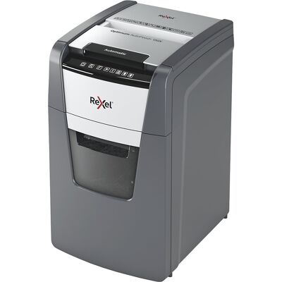 Aktenvernichter Optimum AutoFeed+ 150X, Auffangvolumen 44 l, Partikel, 8 Blatt Rexel Aktenvernichter Optimum AutoFeed+ 150X, Auffangvolumen 44 l, Partikel, 8 Blatt Rexel