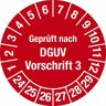 kaiserkraft Geprüft nach DGUV, Dokumentenfolie, Ø 25 mm, VE 10 Stk, 24 - 29, rot