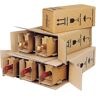 kaiserkraft Flaschenkarton Post/DHL/UPS, für 0,75 l bis 1 l-Flaschen, VE 20 Stk, Innenmaße 134 x 134 x 321 mm, für 1 Flasche, ab 5 VE