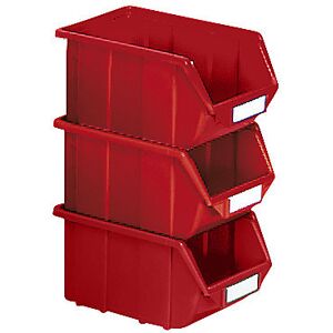 kaiserkraft Sichtlagerkasten aus Polypropylen, LxBxH 125 x 113 x 64 mm, VE 30 Stück, rot, VE 30 Stk kaiserkraft Sichtlagerkasten aus Polypropylen, LxBxH 125 x 113 x 64 mm, VE 30 Stück, rot, VE 30 Stk
