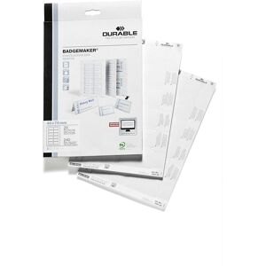 BADGEMAKER Einsteckschilderbögen, für HxB 40 x 75 mm, VE 1200 Stk, abgerundete Ecken DURABLE BADGEMAKER Einsteckschilderbögen, für HxB 40 x 75 mm, VE 1200 Stk, abgerundete Ecken DURABLE