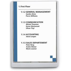 Infoschild, HxBxT 325 x 235 x 15 mm, VE 5 Stk, weiß DURABLE Infoschild, HxBxT 325 x 235 x 15 mm, VE 5 Stk, weiß DURABLE