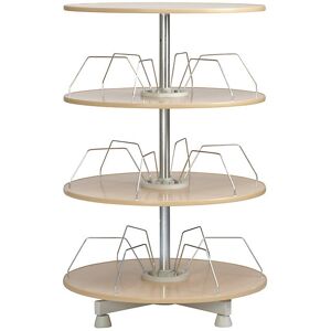kaiserkraft Ordner-Drehsäule, Etagen-Ø 800 mm, 3 Etagen, Buche-Dekor kaiserkraft Ordner-Drehsäule, Etagen-Ø 800 mm, 3 Etagen, Buche-Dekor
