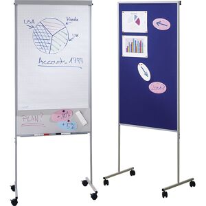 Flip-Pinn-Center, Flipchart und Weißwandtafel, HxBxT 1805 x 675 x 510 mm eurokraft basic Flip-Pinn-Center, Flipchart und Weißwandtafel, HxBxT 1805 x 675 x 510 mm eurokraft basic