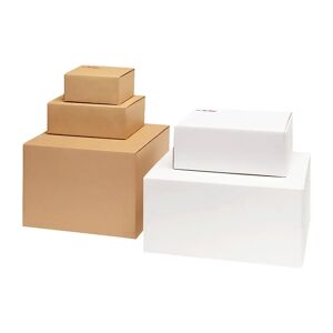 flow Speedbox-Karton, 1-wellig, LxBxH 230 x 160 x 80 mm, A5+, weiß, ab 300 Stk