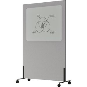 Whiteboard Silva, mobil, Stahl emailliert / PET-Filz, hellgrau SMIT VISUAL Whiteboard Silva, mobil, Stahl emailliert / PET-Filz, hellgrau SMIT VISUAL