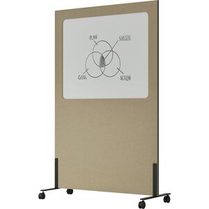 Whiteboard Silva, mobil, Stahl emailliert / PET-Filz, beige SMIT VISUAL Whiteboard Silva, mobil, Stahl emailliert / PET-Filz, beige SMIT VISUAL