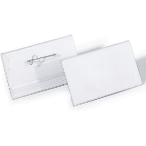 Namensschilder mit Wellennadel, HxB 40 x 75 mm, VE 200 Stk DURABLE Namensschilder mit Wellennadel, HxB 40 x 75 mm, VE 200 Stk DURABLE