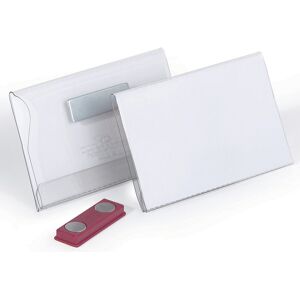 Namensschild mit Magnet aus Hartfolie, HxB 54 x 90 mm, VE 25 Stk DURABLE Namensschild mit Magnet aus Hartfolie, HxB 54 x 90 mm, VE 25 Stk DURABLE