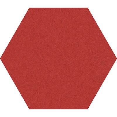 Design-Pinnwand sechseckig, Kork, BxH 600 x 600 mm, rot Chameleon Design-Pinnwand sechseckig, Kork, BxH 600 x 600 mm, rot Chameleon