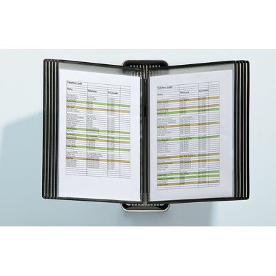 Sichttafelsystem VEO für Format DIN A4, Wandsystem, Halterung und 10 Sichttafeln Tarifold Sichttafelsystem VEO für Format DIN A4, Wandsystem, Halterung und 10 Sichttafeln Tarifold