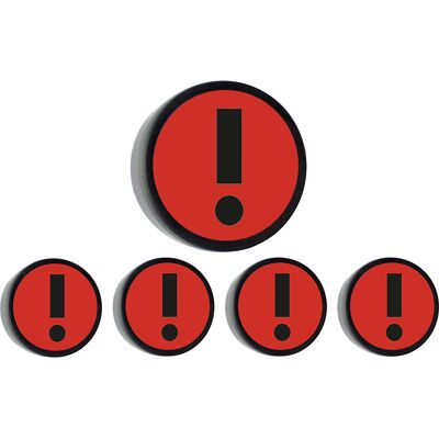 Rundmagnet ATTENTION, Ø 35 mm, VE 10 Stk, rot SMIT VISUAL Rundmagnet ATTENTION, Ø 35 mm, VE 10 Stk, rot SMIT VISUAL