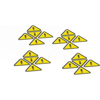 Magnetsymbol ATTENTION, HxB 35 x 40 mm, VE 20 Stk, gelb / schwarz SMIT VISUAL Magnetsymbol ATTENTION, HxB 35 x 40 mm, VE 20 Stk, gelb / schwarz SMIT VISUAL
