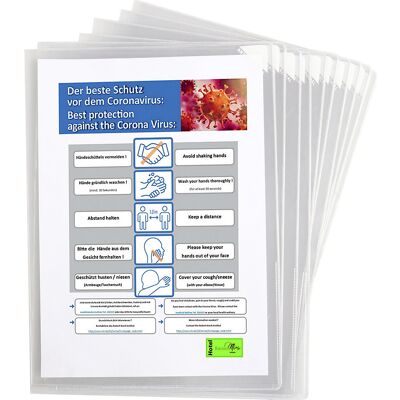 Antimikrobielle Sichthülle KANG, für DIN-A4-Dokumente, VE 25 Stk, reflexfreies PVC Tarifold Antimikrobielle Sichthülle KANG, für DIN-A4-Dokumente, VE 25 Stk, reflexfreies PVC Tarifold