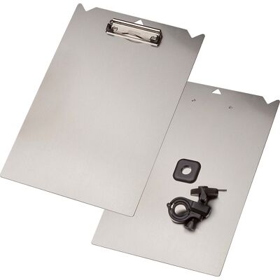 Klemmbrett aus Aluminium, zur Montage an Wagen, für DIN A4, LxB 350 x 240 mm Tarifold Klemmbrett aus Aluminium, zur Montage an Wagen, für DIN A4, LxB 350 x 240 mm Tarifold