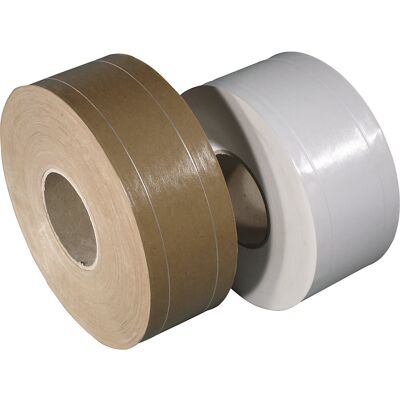 kaiserkraft Nassklebeband fadenverstärkt, 2 Längsfäden, VE 12 Rollen, braun, Bandbreite 60 mm kaiserkraft Nassklebeband fadenverstärkt, 2 Längsfäden, VE 12 Rollen, braun, Bandbreite 60 mm