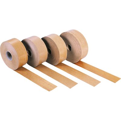 Nassklebeband, fadenverstärkt, Bandbreite 70 mm, 80 g/m² Papiergewicht, Palette mit VE 384 Stk ratioform Nassklebeband, fadenverstärkt, Bandbreite 70 mm, 80 g/m² Papiergewicht, Palette mit VE 384 Stk ratioform