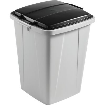 Wertstoffbehälter DURABIN®, Volumen 90 l, HxBxT 610 x 520 x 490 mm, grau/schwarz DURABLE Wertstoffbehälter DURABIN®, Volumen 90 l, HxBxT 610 x 520 x 490 mm, grau/schwarz DURABLE