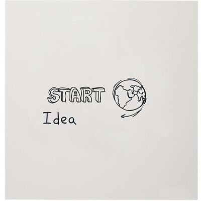 Whiteboard, rahmenlos, Stahl lackiert, weiß, BxHxT 980 x 980 x 3 mm SMIT VISUAL Whiteboard, rahmenlos, Stahl lackiert, weiß, BxHxT 980 x 980 x 3 mm SMIT VISUAL