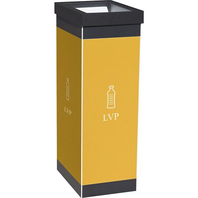 Wertstoffsammler, Kunststoff, Volumen 60 l, Höhe 760 mm, Korpus schwarz, Symbol Leichtverpackungen Paperflow Wertstoffsammler, Kunststoff, Volumen 60 l, Höhe 760 mm, Korpus schwarz, Symbol Leichtverpackungen Paperflow