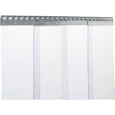 kaiserkraft Streifenvorhang, Preis / m², Breite x Stärke 300 x 3 mm, Überlappung 1 Haken = 54 mm kaiserkraft Streifenvorhang, Preis / m², Breite x Stärke 300 x 3 mm, Überlappung 1 Haken = 54 mm