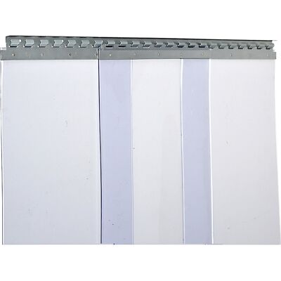 kaiserkraft Streifenvorhang, Preis / m², Breite x Stärke 400 x 4 mm, Überlappung 2 Haken = 113 mm kaiserkraft Streifenvorhang, Preis / m², Breite x Stärke 400 x 4 mm, Überlappung 2 Haken = 113 mm
