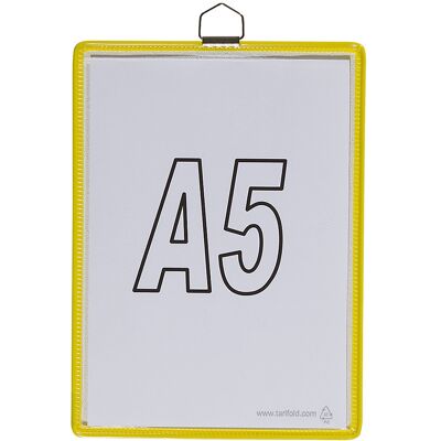Hänge-Klarsichttasche, für Format DIN A5, gelb, VE 10 Stk Tarifold Hänge-Klarsichttasche, für Format DIN A5, gelb, VE 10 Stk Tarifold
