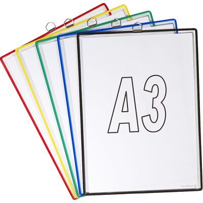 Hänge-Klarsichttasche, für Format DIN A3, farblich sortiert, VE 10 Stk Tarifold Hänge-Klarsichttasche, für Format DIN A3, farblich sortiert, VE 10 Stk Tarifold