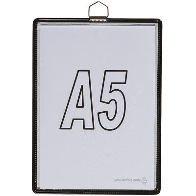 Hänge-Klarsichttasche, für Format DIN A5, schwarz, VE 10 Stk Tarifold Hänge-Klarsichttasche, für Format DIN A5, schwarz, VE 10 Stk Tarifold