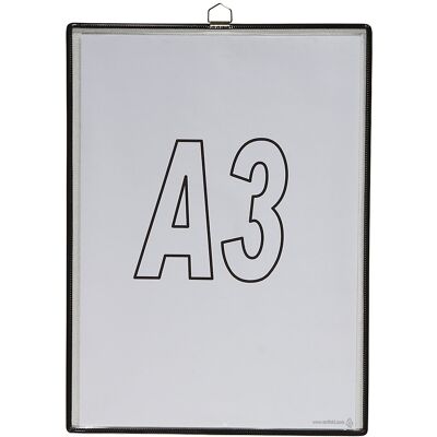 Hänge-Klarsichttasche, für Format DIN A3, schwarz, VE 10 Stk Tarifold Hänge-Klarsichttasche, für Format DIN A3, schwarz, VE 10 Stk Tarifold