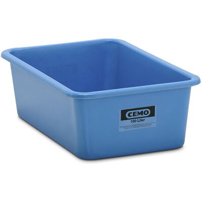 Großbehälter aus GfK, Inhalt 100 l, LxBxH 872 x 571 x 284 mm, blau CEMO Großbehälter aus GfK, Inhalt 100 l, LxBxH 872 x 571 x 284 mm, blau CEMO